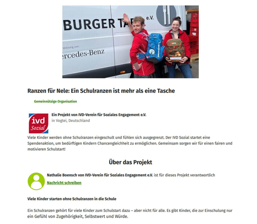 „Manchmal reicht ein Rucksack, um einen Schulstart zu erleichtern. Wir freuen uns, das Projekt Nele unterstützt zu haben.“ 💙📚✨